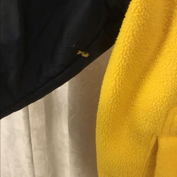 VTG Tommy Hilfiger Men’s Fleece Jacket Yellow Blue - Picture 5 of 6